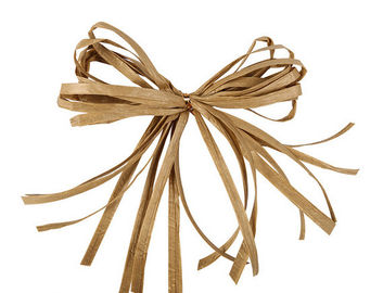 La carta del pacchetto del regalo pretied la cravatta a farfalla del nastro della rafia e l'uovo del pacco per il pacchetto nella borsa del opp