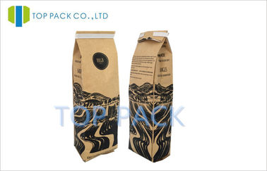Materiali allineati stagnola d'imballaggio della carta kraft delle borse del caffè laterale del rinforzo con la valvola