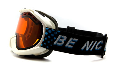 Il bianco all'aperto di anti slittamento scherza gli occhiali di protezione leggeri piani dello sci degli occhiali di protezione di snowboard per i ragazzi