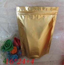 L'oro a prova d'umidità sta sul doypack richiudibile della chiusura lampo dei sacchetti della stagnola