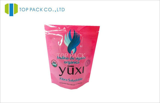 Il laminato plastico composito sta sui sacchetti, borsa rosa della chiusura lampo