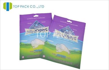 La plastica ha stampato sta sulle borse con la chiusura lampo, borse d'imballaggio 3.25oz dell'alimento per animali domestici