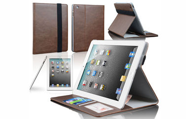 Cassa del cuoio del PC della compressa ipad2/ipad3/ipad4 di stile del portafoglio con 7 carte/scanalature dei soldi