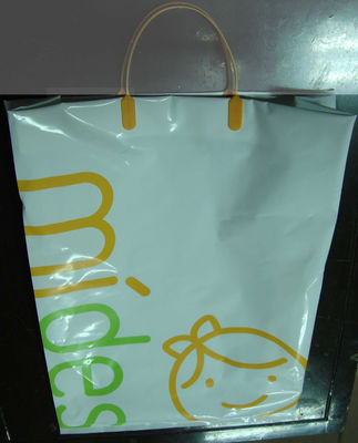 Sacchetti della spesa di plastica su ordinazione della borsa laterale del rinforzo con le maniglie
