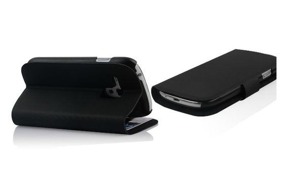 Sacchetto della cassa del telefono del cuoio dell'unità di elaborazione della copertura del supporto con il bottone per la galassia S3 mini i8190 di Samsung