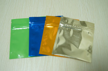 Piccoli guarnizione laterale della borsa del foglio di alluminio tre lucidi variopinti Mylar piano con la chiusura lampo