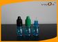 15ml svuotano le bottiglie liquide di E-cig blu con i coperchi a vite variopinti, bottiglie di plastica del liquido di E