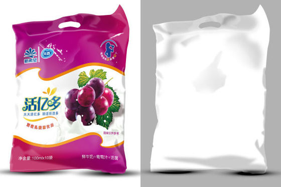 Borsa d'imballaggio tagliata stampata del sacchetto dell'alimento della maniglia con la linea dello strappo