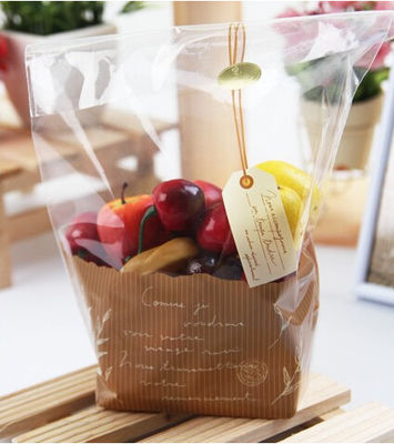 Sacchetto di plastica trasparente stampato abitudine di Opp del commestibile per pane