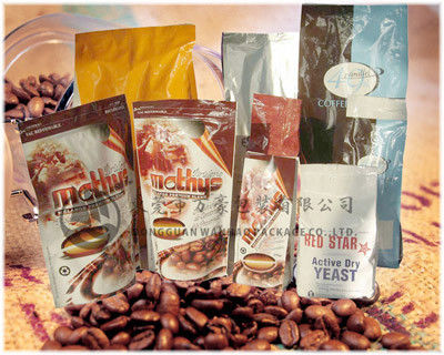 Di plastica su misura stanno sul rinforzo laterale del sacchetto/borse d'imballaggio del caffè