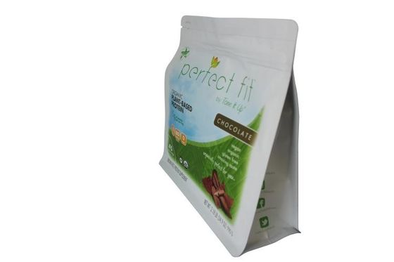 Sacchetto piano del commestibile del cioccolato che imballa i sacchetti di plastica con la chiusura lampo